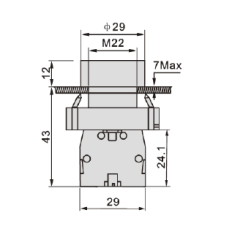 BA21 Metal Yaylı Buton NO