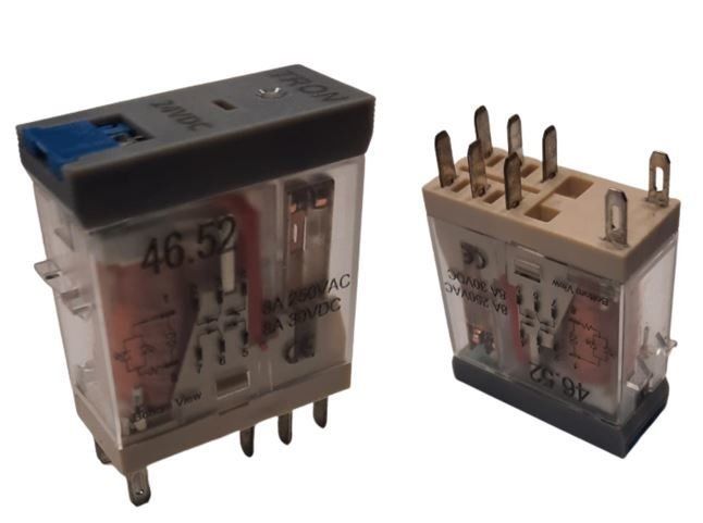46.52 12V Dc 8 Pin Çift Kontak Röle