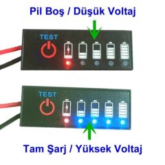 2S Li-po Lityum Pil Kapasite Göstergesi
