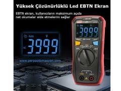 Unit UT123 Led Ekran Otomatik Multimetre