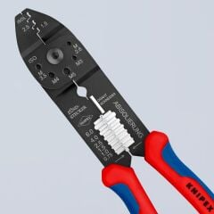 Knipex 97 21 215B Pabuç Sıkma ve Kablo Sıyırma Pensesi