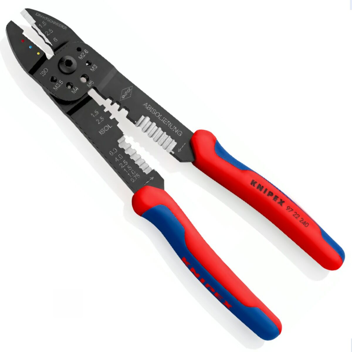 Knipex 97 22 240 Pabuç Sıkma ve Kablo Sıyırma Pensesi