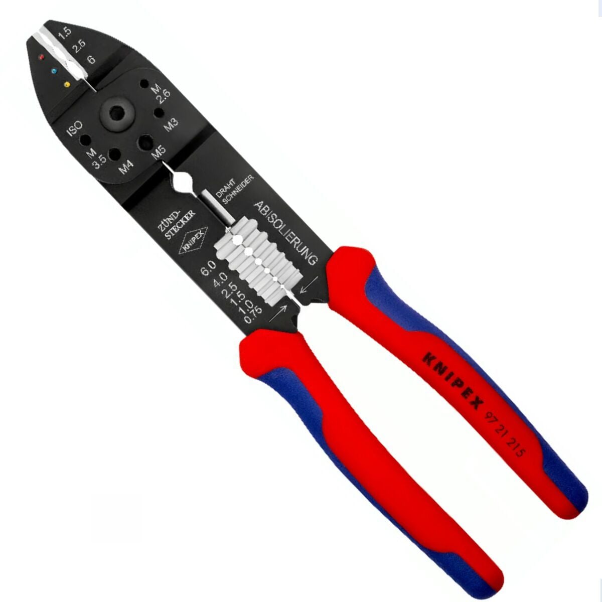 Knipex 97 21 215 Pabuç Sıkma ve Kablo Sıyırma Pensesi