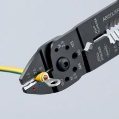 Knipex 97 21 215 Pabuç Sıkma ve Kablo Sıyırma Pensesi