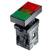 LAY5-EW8365 Işıklı İkiz Plastik Yaylı Buton IP40