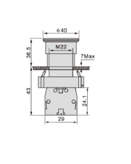 LAY5-ES142 Kalıcı Anahtarlı Acil Stop Butonu NC
