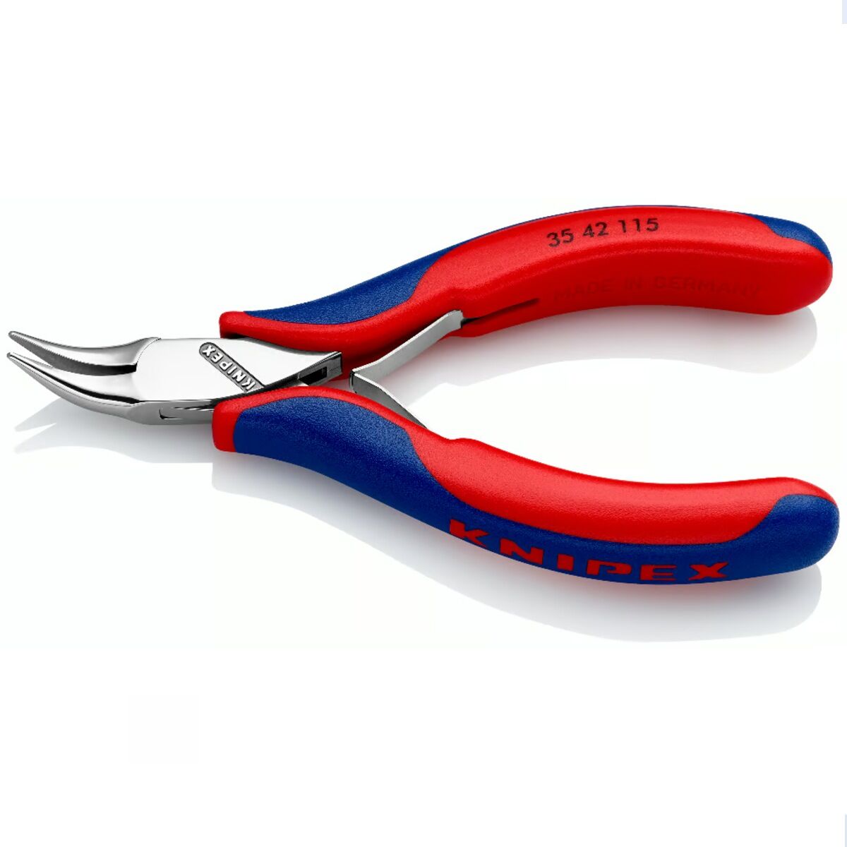 Knipex 35 42 115 Elektronikçi Eğri Uçlu Kargaburun
