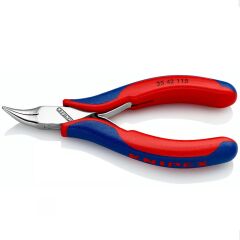 Knipex 35 42 115 Elektronikçi Eğri Uçlu Kargaburun