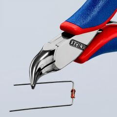 Knipex 35 42 115 Elektronikçi Eğri Uçlu Kargaburun