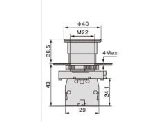 LAY5-EC42 Plastik Yaylı Acil Stop Butonu NC