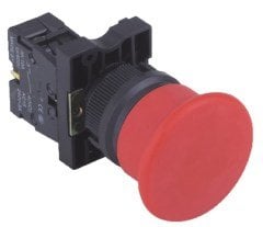 LAY5-EC42 Plastik Yaylı Acil Stop Butonu NC
