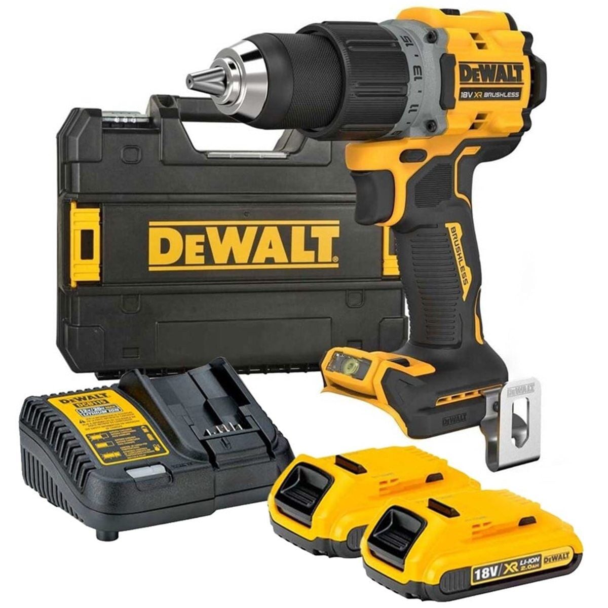Dewalt DCD800D2T Darbesiz Şarjlı Matkap 18V 2.0AH Çift Akülü