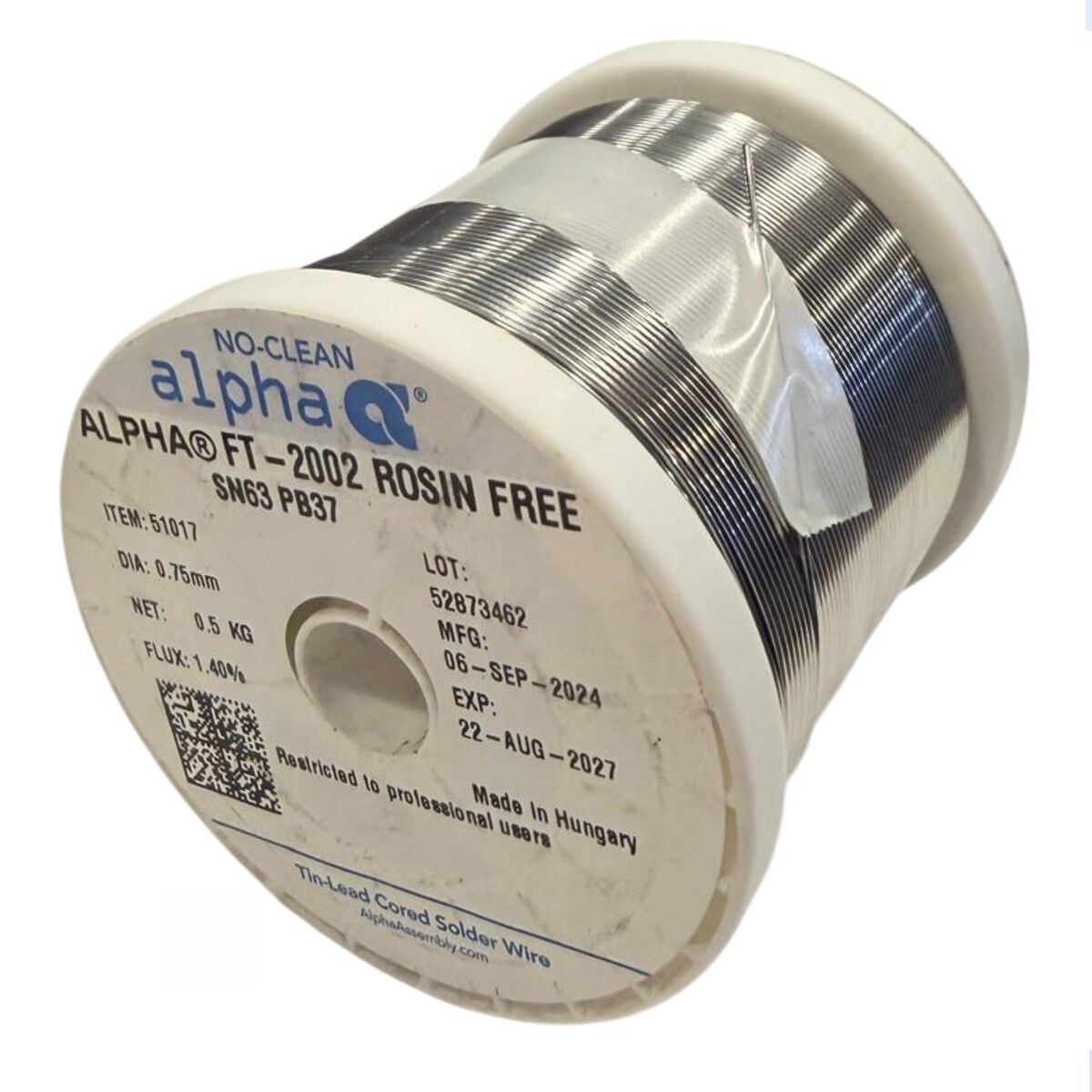 Alpha FT-2002 Sn63 Pb37 0,75mm Lehim Teli 500gr