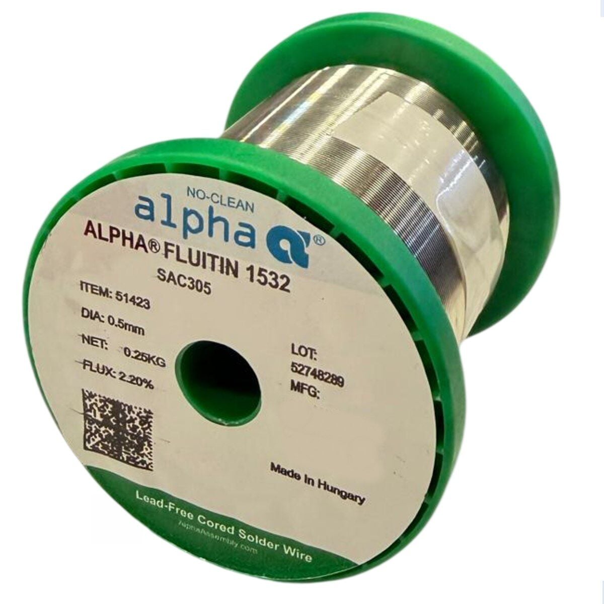 Alpha Fluitin 1532 Sac305 0,50mm Kurşunsuz Lehim Teli 250Gr