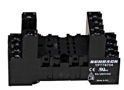 Schrack-YPT78704 14 Pin Ray Tipi Soket Vidalı Bağlantı 2-4 C/0 PT Röle İçin