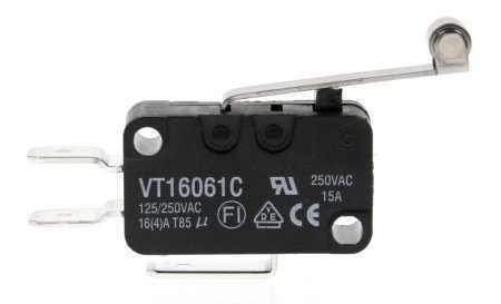VT16061C Çift Soketli Uzun Kollu Makaralı Micro Switch