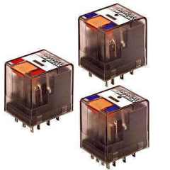 Schrack-PT570048 048VDC 4C/O 06A End-Röle Test Butonlu