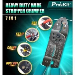 Proskit CP-413G Çok İşlevli Kablo Soyucu, Kesici, Terminal Sıkma Pensesi