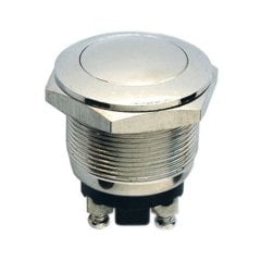 19 mm Işıksız Bombeli Kafa Yaylı Metal Buton