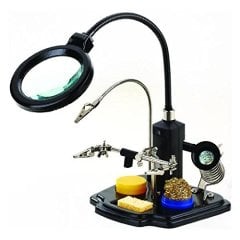 Masa Tipi Ledli Havya Stantlı Büyüteç Mercek