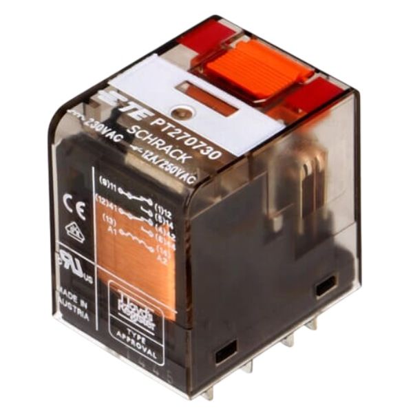 Schrack PT270730 230VAC 2C/O 12A End. Röle Test Butonlu